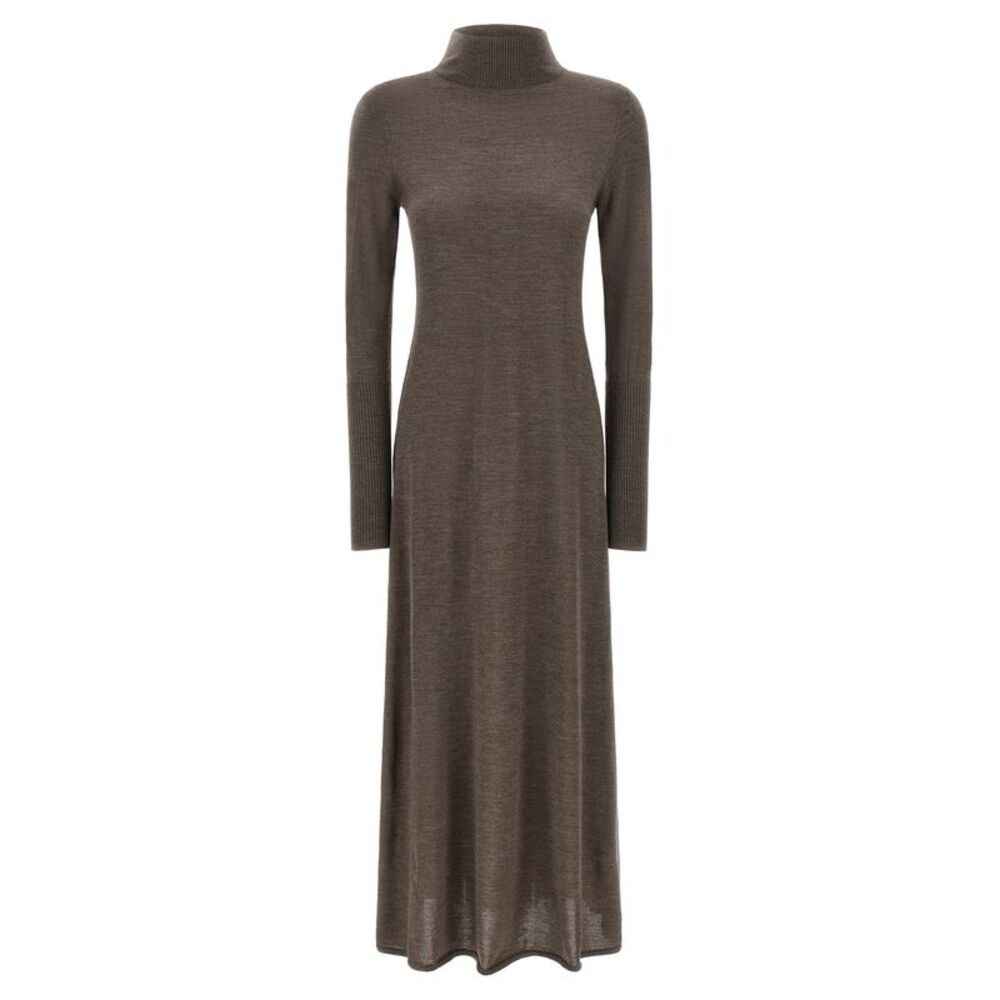 PINKO Beige Wool Long Women's Dress